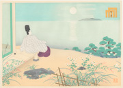 Suma (chapter 12) from the album Illustrations for Genji monogatari in Fifty-Four Wood-Cut Prints